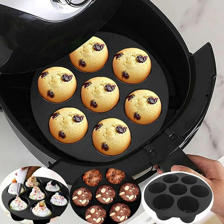 Wkład silikonowy do frytkownicy forma na muffinki okrągły 20cm ET6169