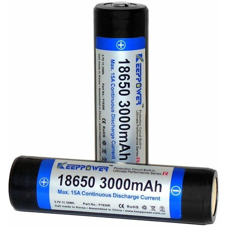 Akumulator 18650 z zabezpieczeniem 3000mAh KeepPower P1830R