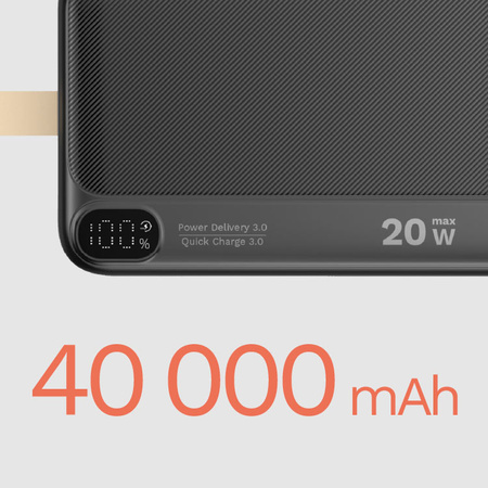 Power bank USB-C 40000mAh Quick Charge 3.0 Krüger&Matz KM0908