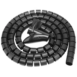 Organizer spinacz do kabli czarny 2m AT5703