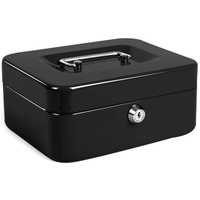 Kasetka metalowa na pieniądze 20x16x9cm czarna AT4413BK