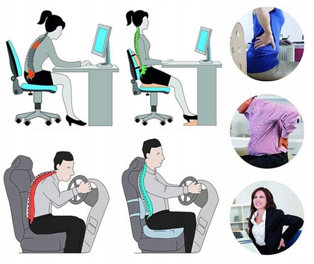 Poduszka na fotel krzesło czarna BlackSit ST4013