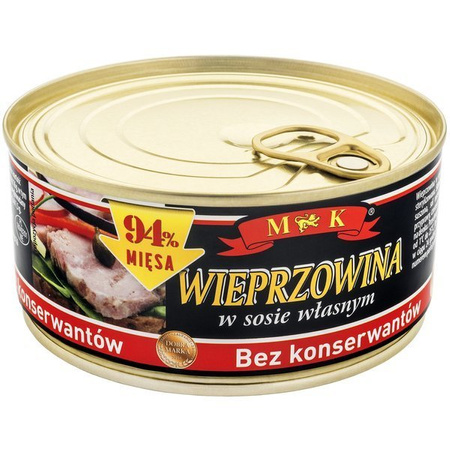 Wieprzowina w sosie własnym bez konserwantów MK 300g 01.2026