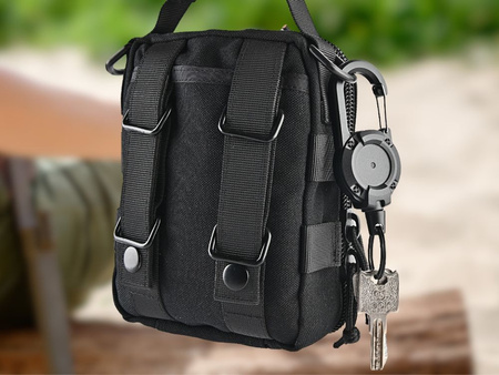 Karabińczyk linka zwijana skipass taktyczny VG7486