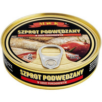 Szprot podwędzany w sosie pomidorowym MK 160g 01.2027