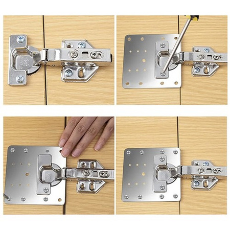 Płytki blaszki do naprawy zawiasów meblowych 4szt. IT1674