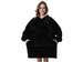 Kocobluza oversize z kapturem czarna VG5038