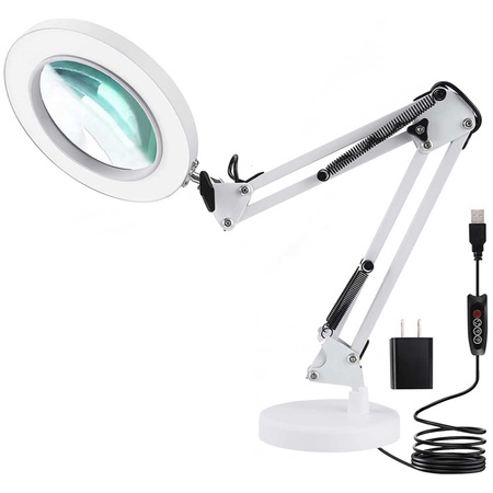 Lupa biurkowa z lampą na statywie RF6653