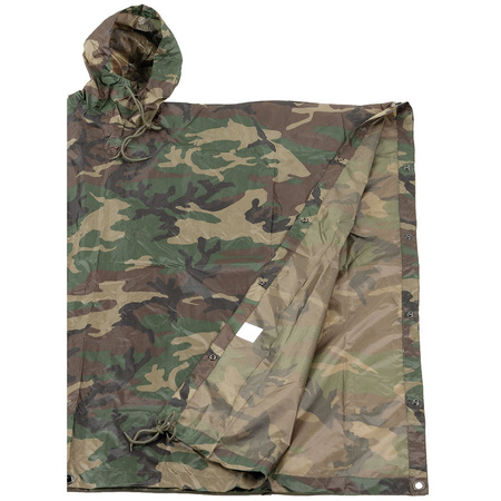 Poncho wojskowe US RipStop woodland MFH 08524T