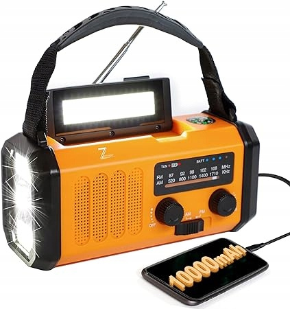 Radio awaryjne na korbkę powerbank solarne USB-C XSY330
