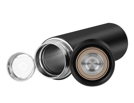 Kubek termiczny smart z termometrem czarny 500ml SUS304