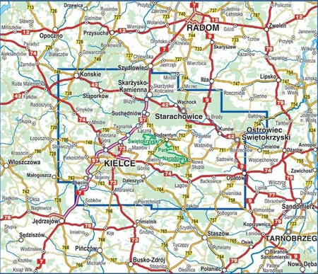 Mapa laminowana Góry Świętokrzyskie 1:60 000 Compass