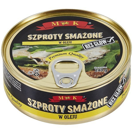 Szproty smażone w oleju MK 240g 09.2027