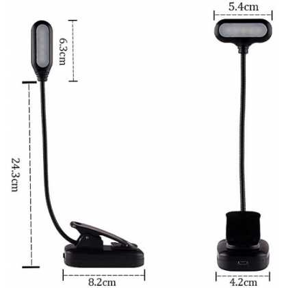 Lampka biurkowa z klipsem do książki USB LY-15