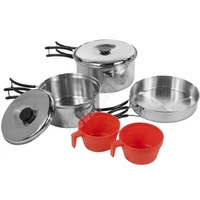 Naczynia turystyczne ze stali nierdzewnej duże Mil-Tec 14647000