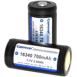Akumulator 16340 zabezpieczony 700mAh KeepPower P1634C