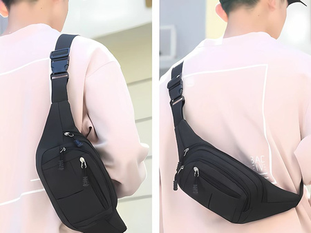 Saszetka nerka 4 kieszenie czarna VG7517