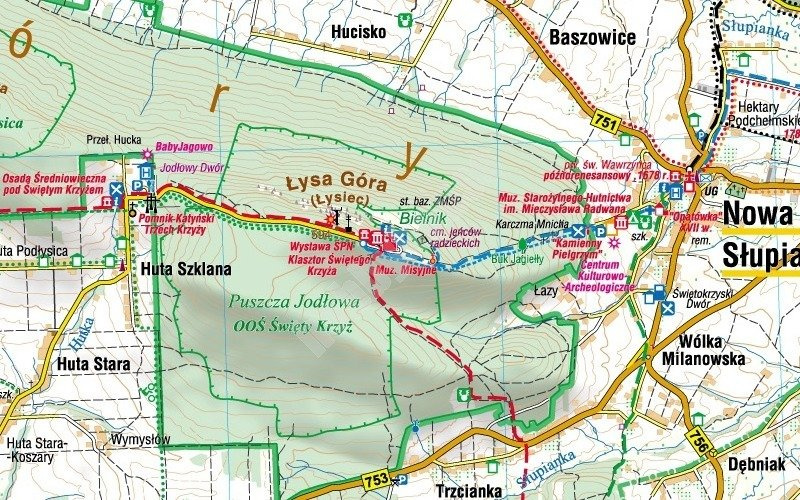 gory swietokrzyskie mapa turystyczna Mapa turystyczna Góry Świętokrzyskie CS6833 | HobbyHouse.pl