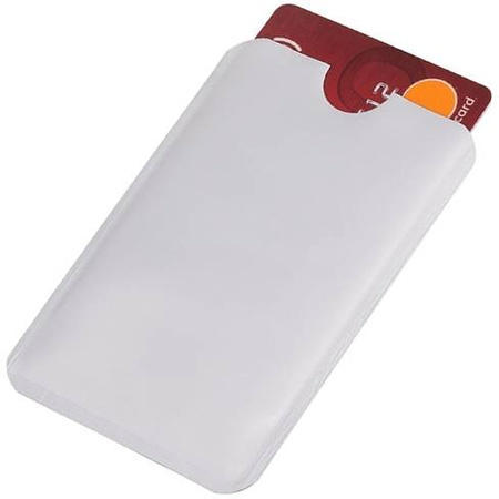 Etui antykradzieżowe RFID na karty zbliżeniowe srebrne ST3955