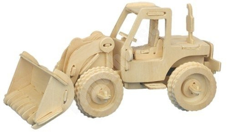 Puzzle drewniane 3D buldożer P029